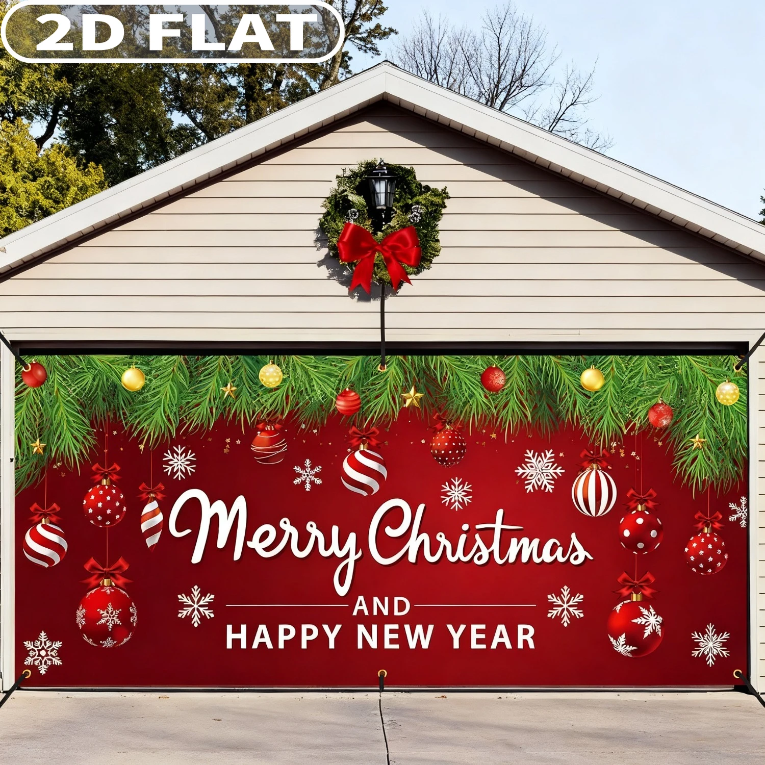 1pc Christmas Garage Door Banner 13X 6Ft Durable Polyester, Xmas Ball Garage Banner Backdrop Red Merry Christmas Hanging Garages
1pc Christmas Garage Door Banner 13X 6Ft Durable Polyester, Xmas Ball Garage Banner Backdrop Red Merry Christmas Hanging Garages
