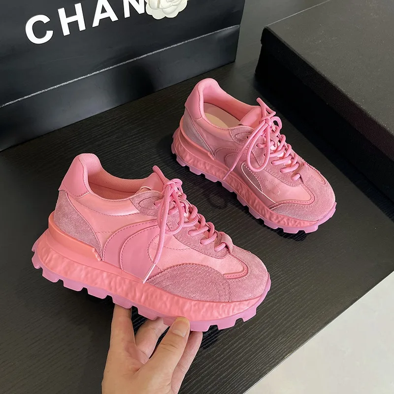 Height Increase 8CM Women's Shoes Exquisite Chunky Sneakers for Woman Fashion Lace Casual Shoes Designer Shoes Zapatillas Mujer
Height Increase 8CM Women's Shoes Exquisite Chunky Sneakers for Woman Fashion Lace Casual Shoes Designer Shoes Zapatillas Mujer
