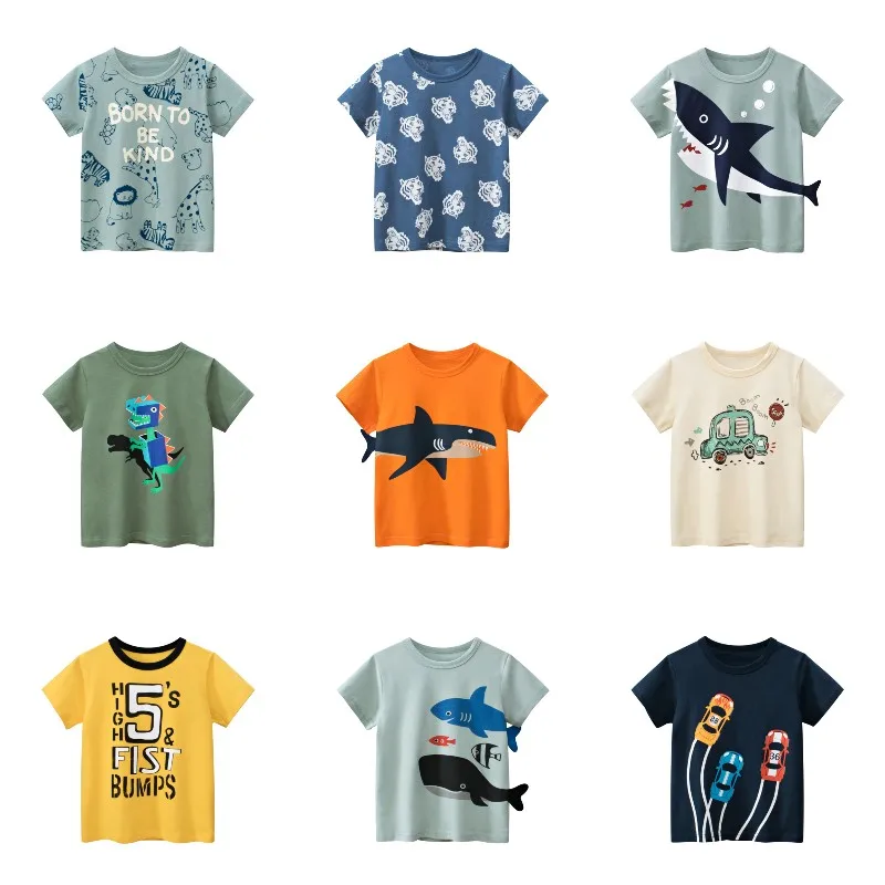 2022 Summer Children Cartoon T-shirt for Boy Animal Printing Shark Boys T Shirt Girls Tops for 2-8 Years Kids Clothes
2022 Summer Children Cartoon T-shirt for Boy Animal Printing Shark Boys T Shirt Girls Tops for 2-8 Years Kids Clothes