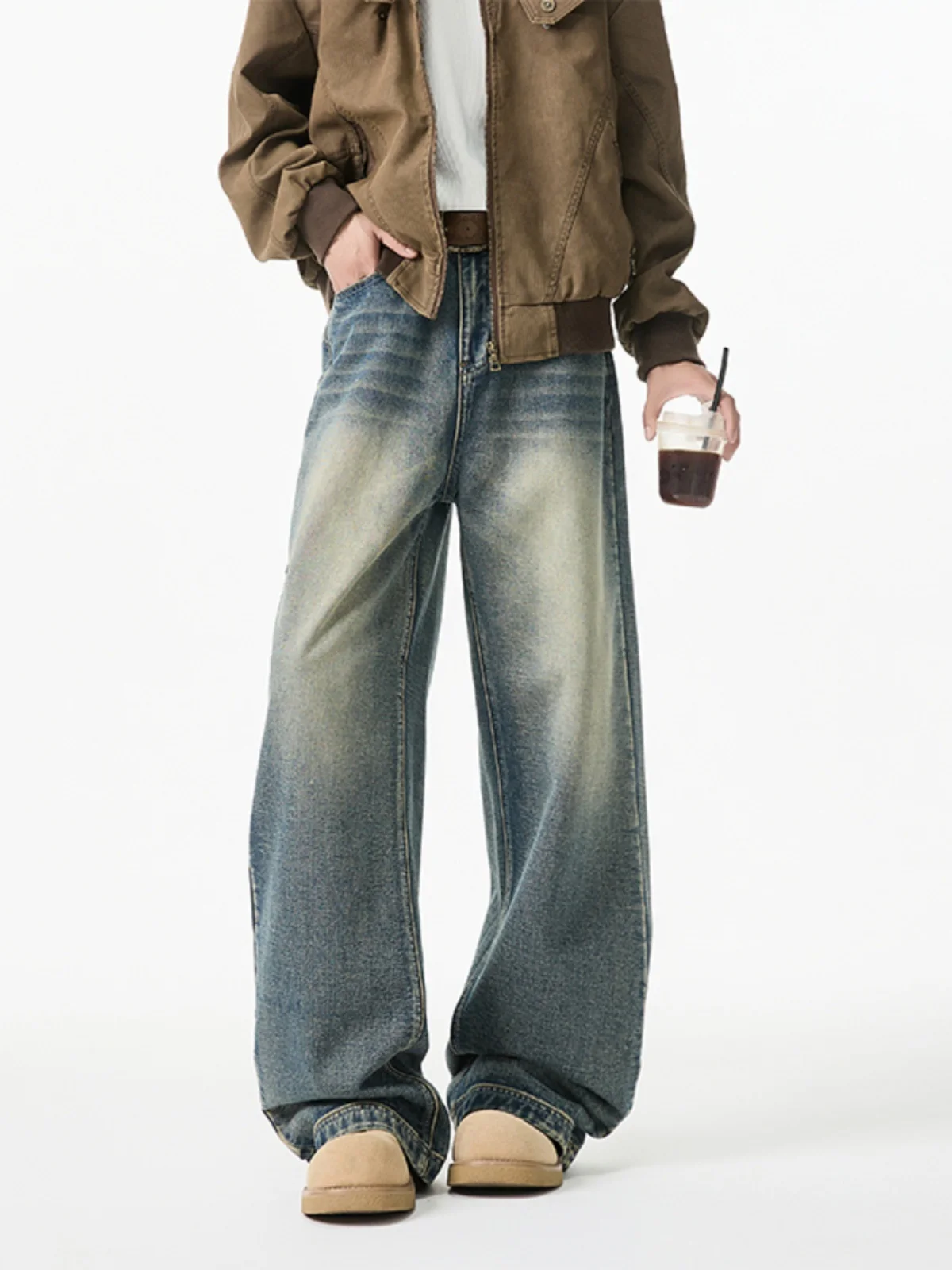 Men's Jeans New Straight Wide Leg Pants Fashion 2025 Spring Vintage Male Trousers Fashion Tide Black-grey Washed
Men's Jeans New Straight Wide Leg Pants Fashion 2025 Spring Vintage Male Trousers Fashion Tide Black-grey Washed