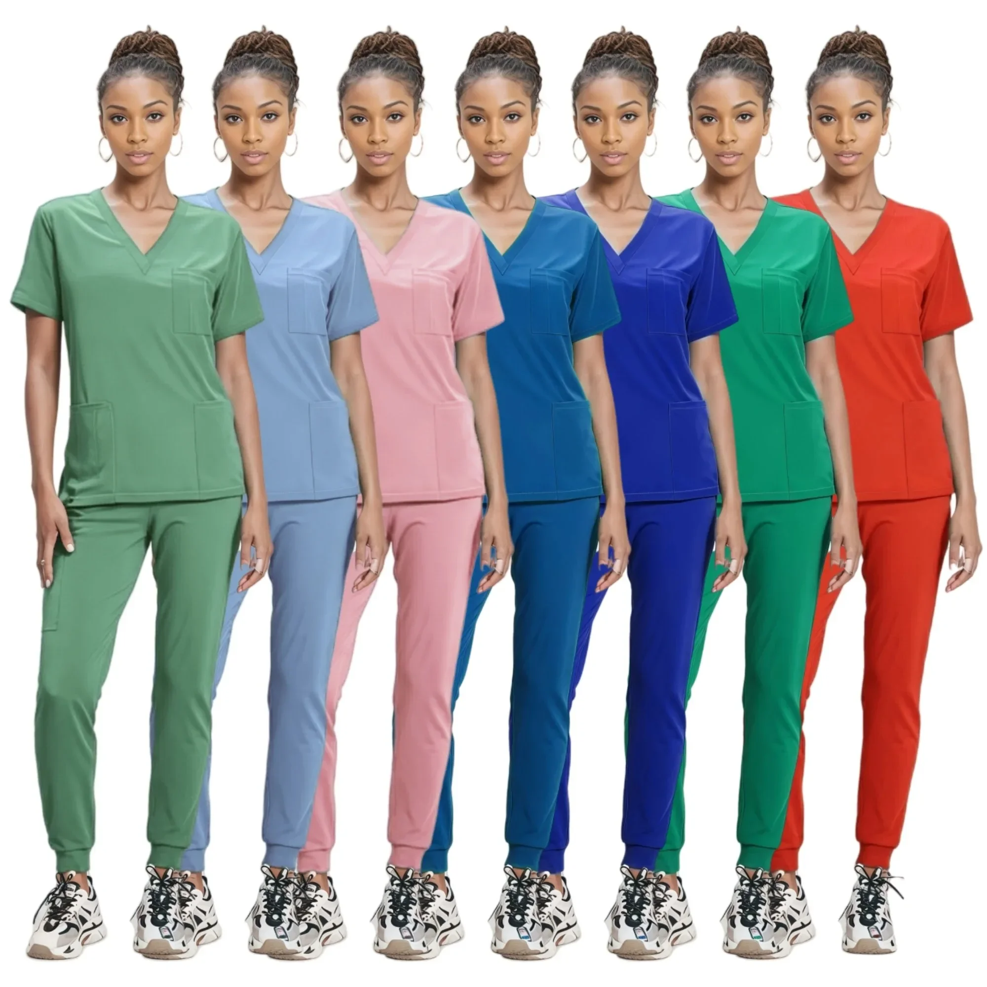 Fashion Colors Stretch Uniform Suits Sets Nurse Medical Scrubs Comfortable Hospital Uniforms Unisex Pharmacy Clinic Scrub Set
Fashion Colors Stretch Uniform Suits Sets Nurse Medical Scrubs Comfortable Hospital Uniforms Unisex Pharmacy Clinic Scrub Set
