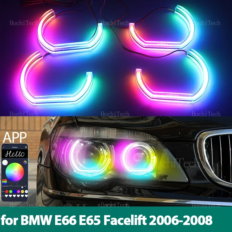 For BMW 7 Series E65 E66 Facelift 2006-2008 Sequential APP Remote control Muti-colored modes Angel Eyes Ring LED Turn signal
For BMW 7 Series E65 E66 Facelift 2006-2008 Sequential APP Remote control Muti-colored modes Angel Eyes Ring LED Turn signal