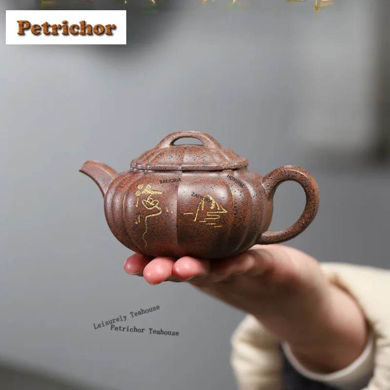 170ml Vintage Yixing Purple Clay Teapots Handmade Pot Raw Ore Old Section Mud Kettle With Filter Chinese Zisha Tea Set Craft
170ml Vintage Yixing Purple Clay Teapots Handmade Pot Raw Ore Old Section Mud Kettle With Filter Chinese Zisha Tea Set Craft
