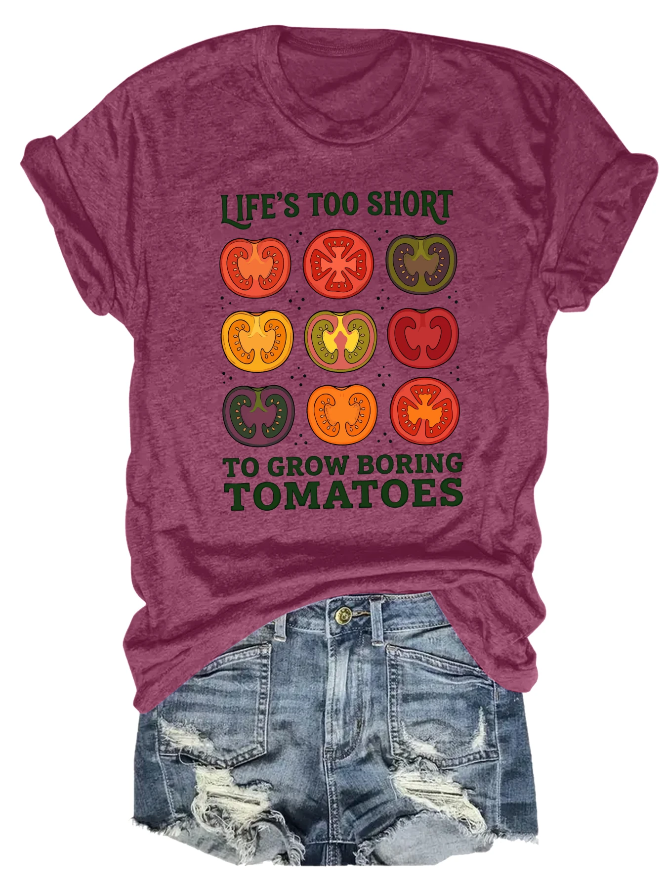 plus size women's short sleeve t-shirt Life's Too Short To Grow Boring Tomatoes comfortable soft fabric summer outfit women's
plus size women's short sleeve t-shirt Life's Too Short To Grow Boring Tomatoes comfortable soft fabric summer outfit women's