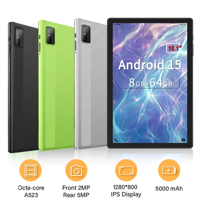 ANRY 10.1 Inch Tablet Android 15 A523 Octa-core 8GB(4+4 Expand) RAM 64GB ROM IPS Display 5000Mah Dual Camera 5G Wifi Tablets
ANRY 10.1 Inch Tablet Android 15 A523 Octa-core 8GB(4+4 Expand) RAM 64GB ROM IPS Display 5000Mah Dual Camera 5G Wifi Tablets