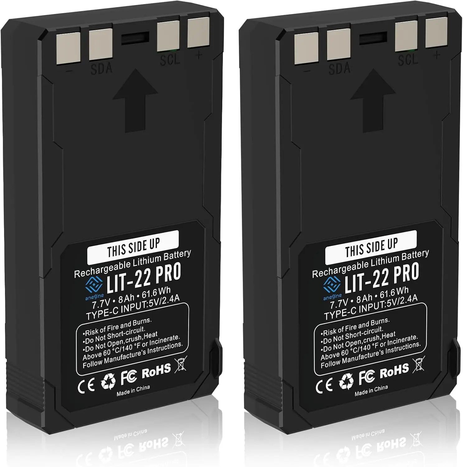 8000mAh 7.7V Rechargeable Lithium Battery Pack for Hunting Trail Cameras (2 Pack)
8000mAh 7.7V Rechargeable Lithium Battery Pack for Hunting Trail Cameras (2 Pack)