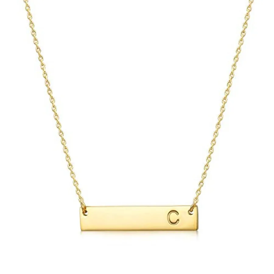Bar Pendant Initial Necklace 18K Plated Tail Chain Bar Necklace Dainty Delicate Initial Necklace Simple Personalized Name Letter Necklace or
Bar Pendant Initial Necklace 18K Plated Tail Chain Bar Necklace Dainty Delicate Initial Necklace Simple Personalized Name Letter Necklace or