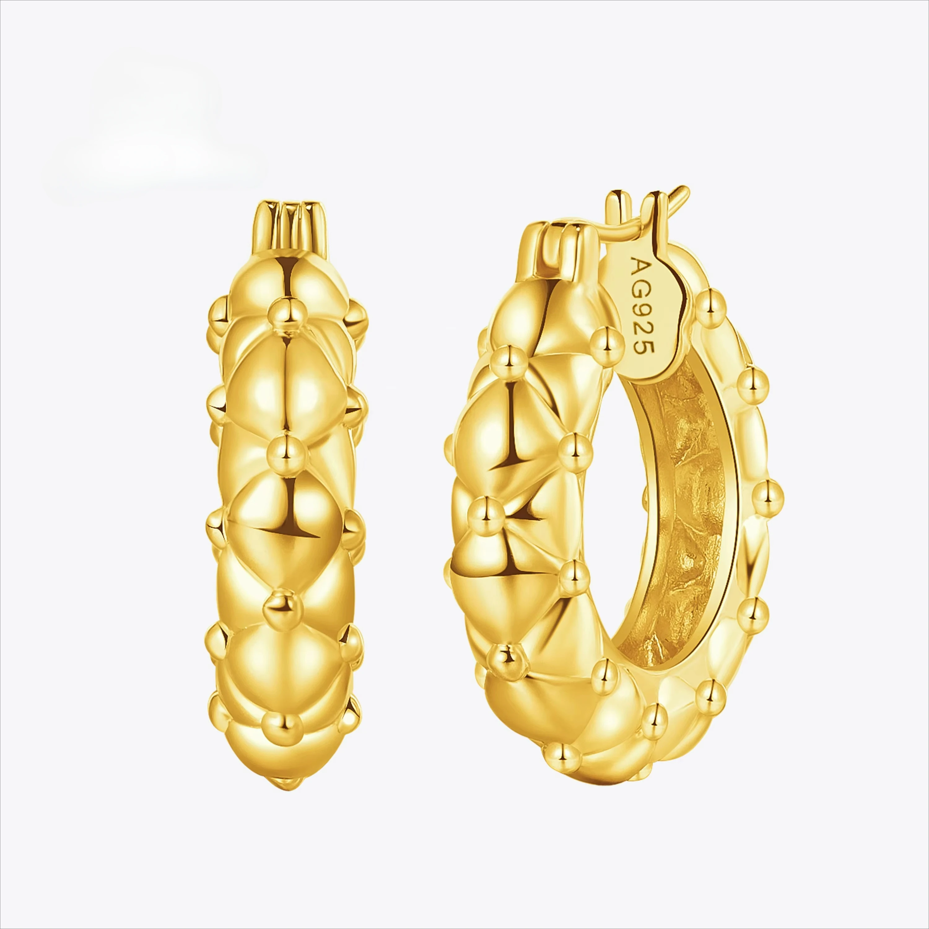 Vintage Style Lingge Hoop Earrings Earrings 925 Sterling Silver 18k Yellow Gold Plated 5a Zircon Jewelry For Women
Vintage Style Lingge Hoop Earrings Earrings 925 Sterling Silver 18k Yellow Gold Plated 5a Zircon Jewelry For Women