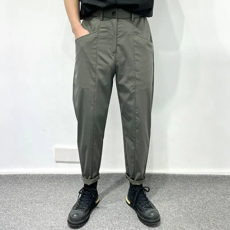 2024 Summer Simple Harajuku Style Men's Solid Color Elastic Zipper Pocket Ice Silk Thin Versatile Casual Workwear Haren Pants
2024 Summer Simple Harajuku Style Men's Solid Color Elastic Zipper Pocket Ice Silk Thin Versatile Casual Workwear Haren Pants