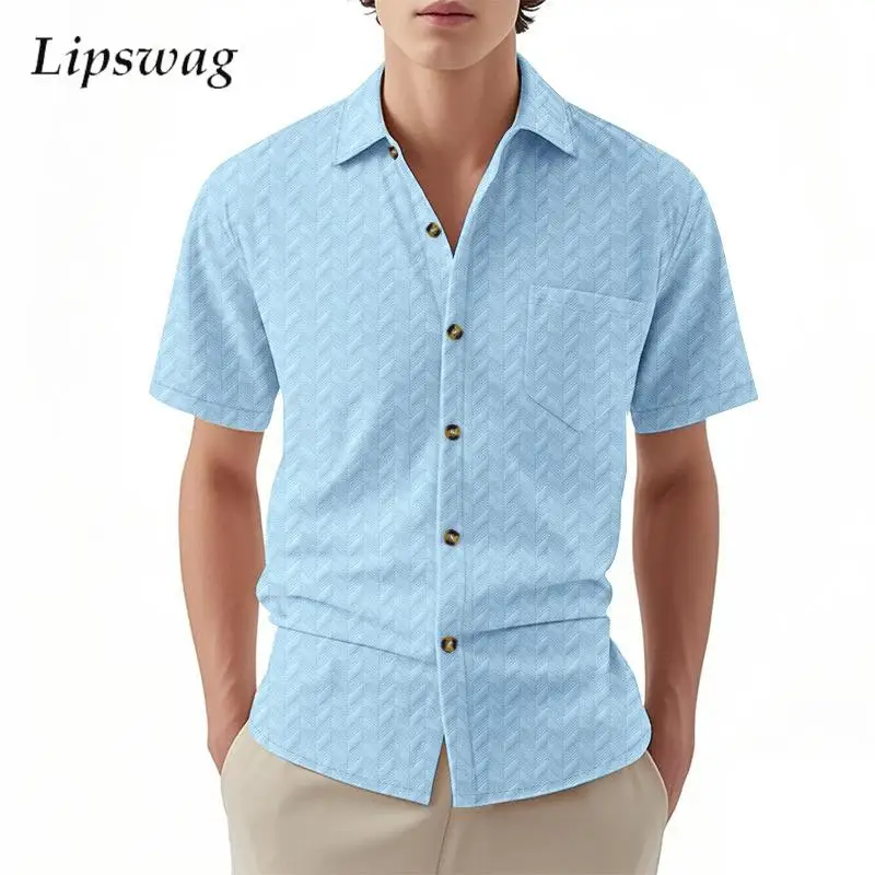 2025 Summer New Casual Mens Shirts Vintage Button-up Turn-down Collar Solid Color Shirt For Men Daily Leisure Short Sleeve Shirt
2025 Summer New Casual Mens Shirts Vintage Button-up Turn-down Collar Solid Color Shirt For Men Daily Leisure Short Sleeve Shirt
