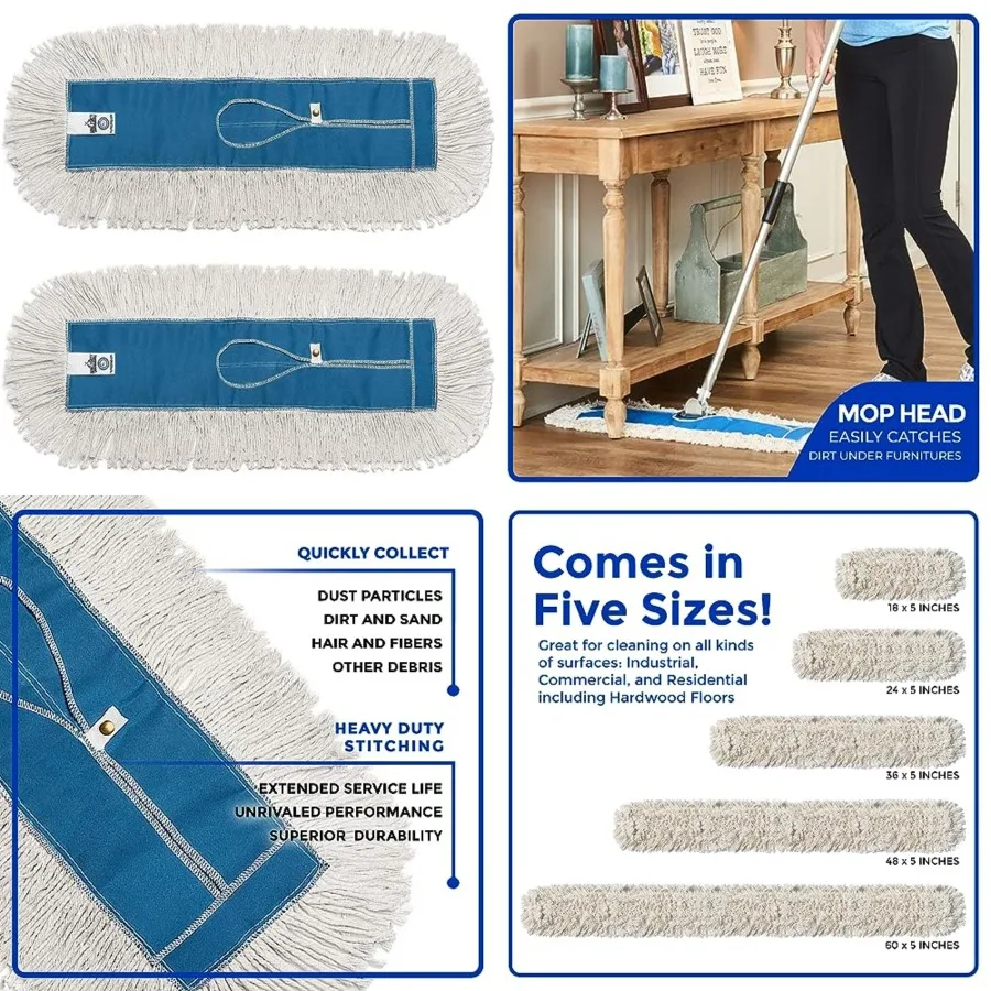 dustrial-Grade 36x5 Cotton Dust Mop Head Refills, Perfect Replacement for Busy Home, Gym, dustrial and Commercial Spaces, Heavy
dustrial-Grade 36x5 Cotton Dust Mop Head Refills, Perfect Replacement for Busy Home, Gym, dustrial and Commercial Spaces, Heavy