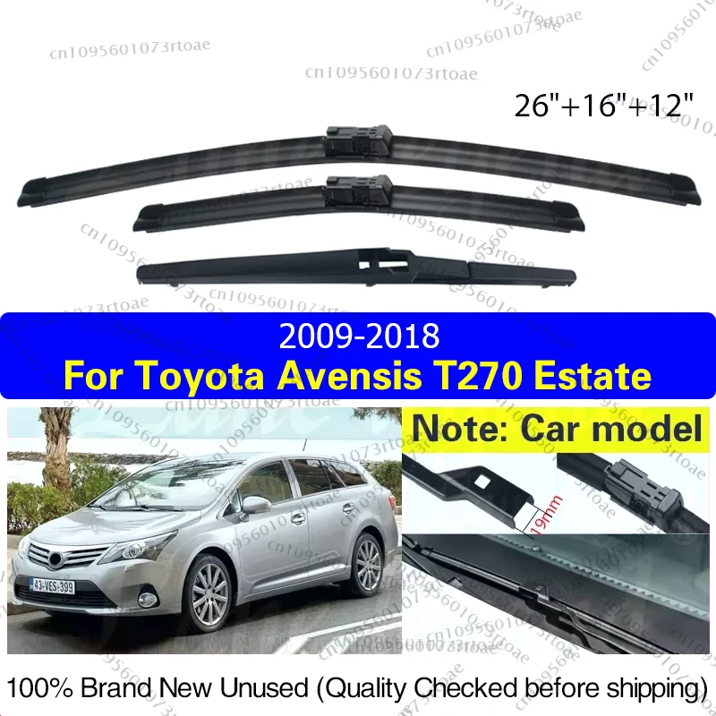 3 шт. автомобильный дворник для Toyota Avensis T270 Estate 2009-2018 переднее и заднее лобовое стекло, щетка стеклоочистителя, резиновые автомобильные аксессуары 
3 шт. автомобильный дворник для Toyota Avensis T270 Estate 2009-2018 переднее и заднее лобовое стекло, щетка стеклоочистителя, резиновые автомобильные аксессуары