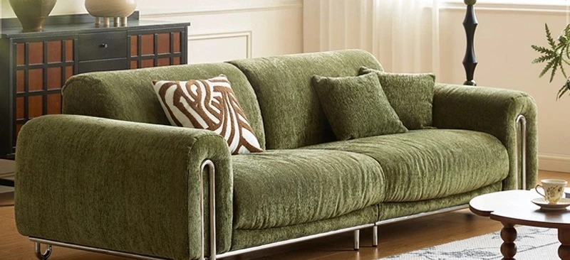 French retro chenille fabric three-person sofa
French retro chenille fabric three-person sofa