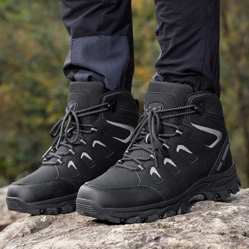 Black Trekking Shoes Men Women Big Size 46 Outdoor Platform Men’s Hiking Boots Non-Slip Climbing Shoes For Men zapatillas hombre
Black Trekking Shoes Men Women Big Size 46 Outdoor Platform Men’s Hiking Boots Non-Slip Climbing Shoes For Men zapatillas hombre