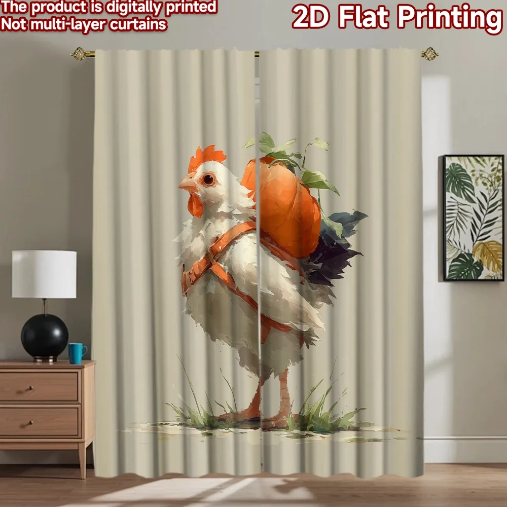 2D flat printing 2pcs Curtains Cute chicken pumpkin harvest Digital Printed Polyester Drapes Festive Wall Decor Perfect for
2D flat printing 2pcs Curtains Cute chicken pumpkin harvest Digital Printed Polyester Drapes Festive Wall Decor Perfect for