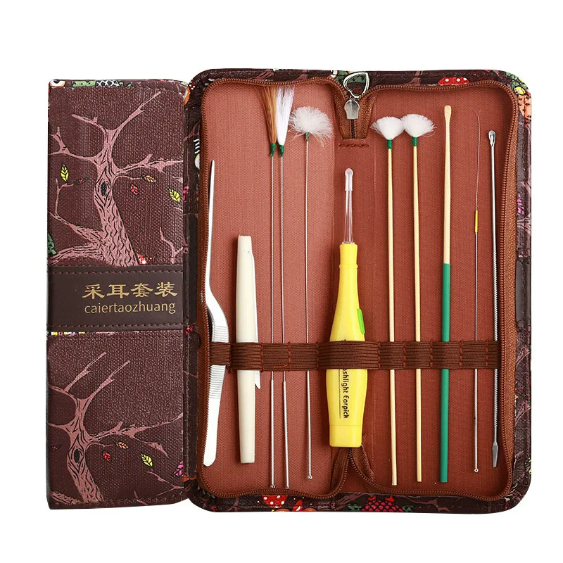 Ear-Picking Spoon Pick Chicken Feather Goose Feather Stick Feather Hook Ear With Light Professional Ear-Picking Tool Set
Ear-Picking Spoon Pick Chicken Feather Goose Feather Stick Feather Hook Ear With Light Professional Ear-Picking Tool Set