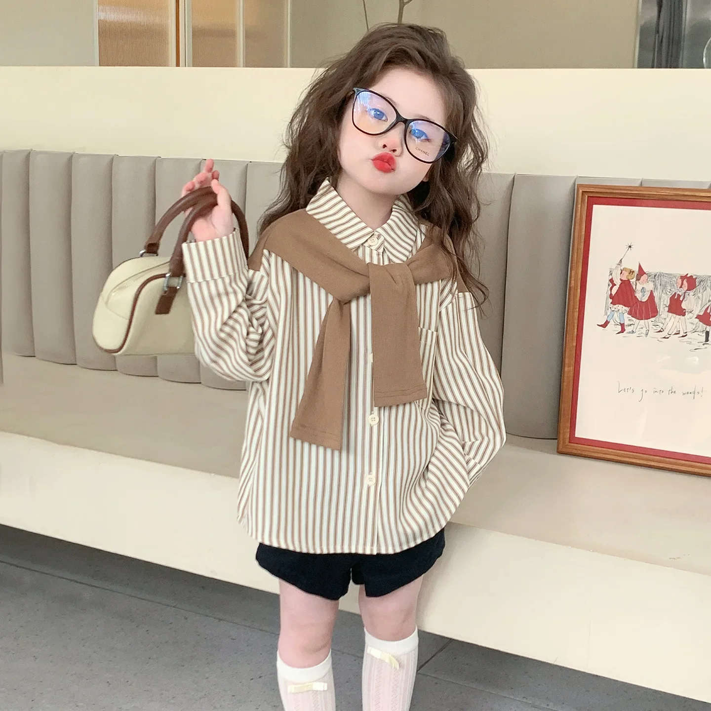 Girls Shirt 2025 Autumn New Children's Clothing Korean Style Girls Baby Fashion Striped Shawl Shirt Casual Simple All Match
Girls Shirt 2025 Autumn New Children's Clothing Korean Style Girls Baby Fashion Striped Shawl Shirt Casual Simple All Match