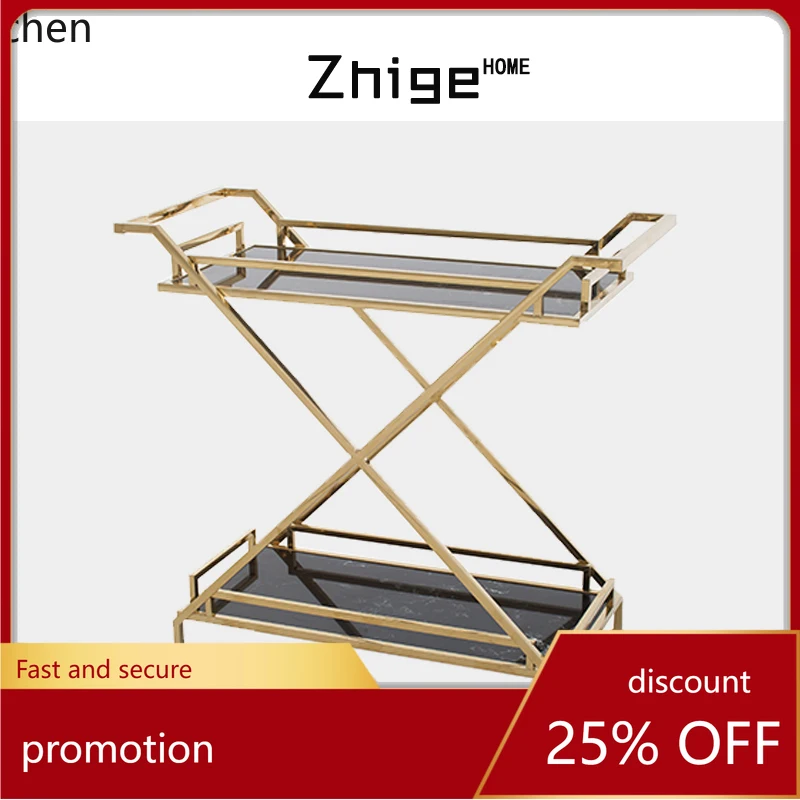 HT stainless steel light luxury gold mobile trolley trolley restaurant wine cart tea cart
HT stainless steel light luxury gold mobile trolley trolley restaurant wine cart tea cart