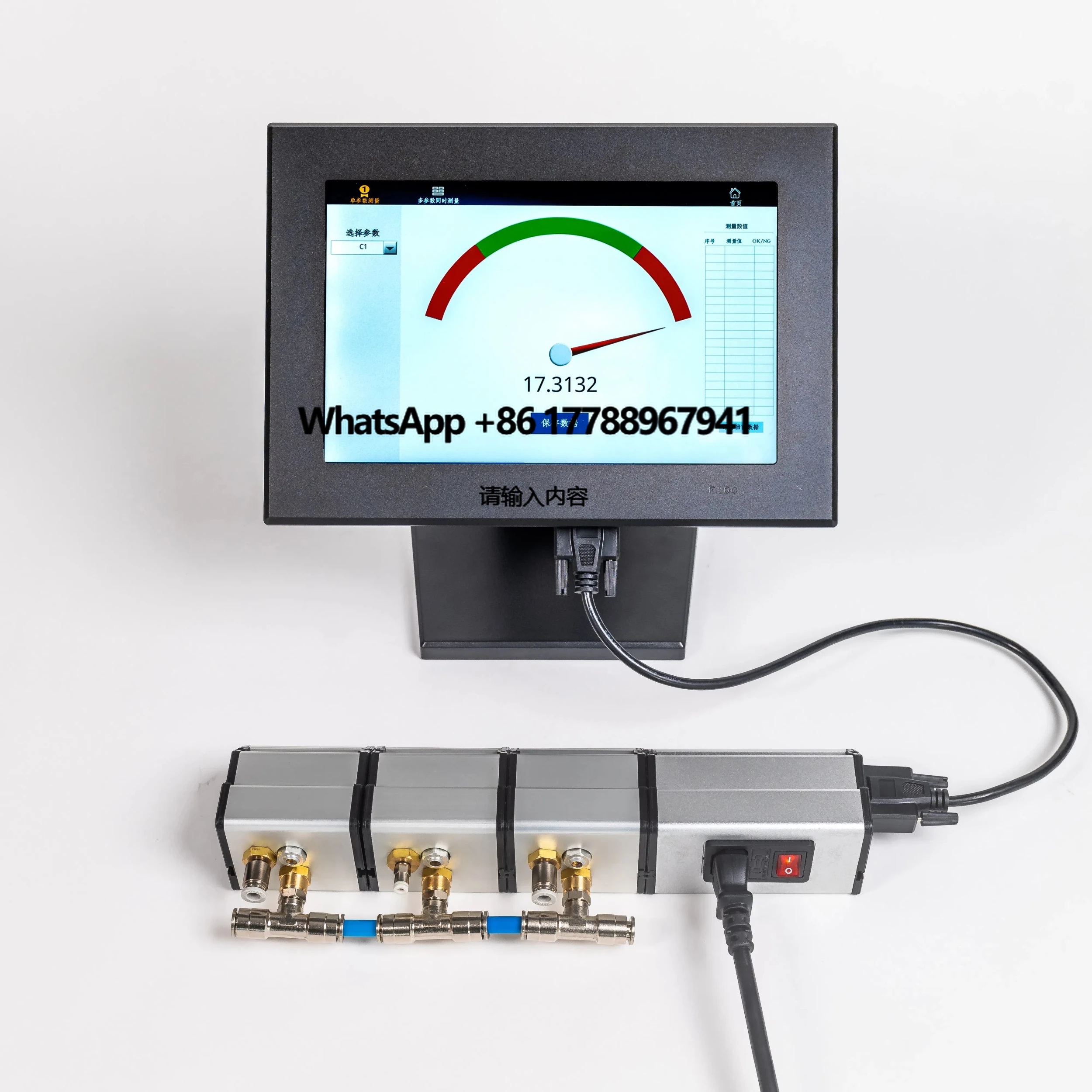 Pneumatic Ring Gauge Digital Touch Panel Gauge Differential Pressure Measuring Tool for Shaft Diameter 
Pneumatic Ring Gauge Digital Touch Panel Gauge Differential Pressure Measuring Tool for Shaft Diameter