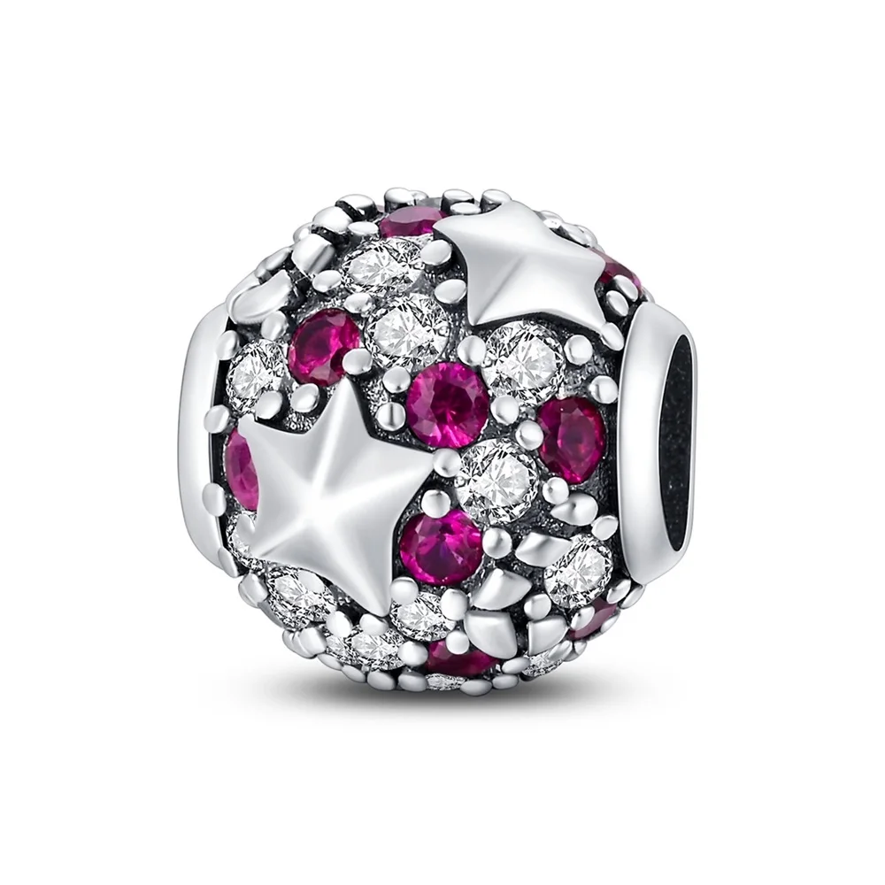 Winter New 925 Sterling Silver Pink Zircon Star Christmas Beads Charm Fit DIY Bracelet Necklaces Festive Decorations
Winter New 925 Sterling Silver Pink Zircon Star Christmas Beads Charm Fit DIY Bracelet Necklaces Festive Decorations