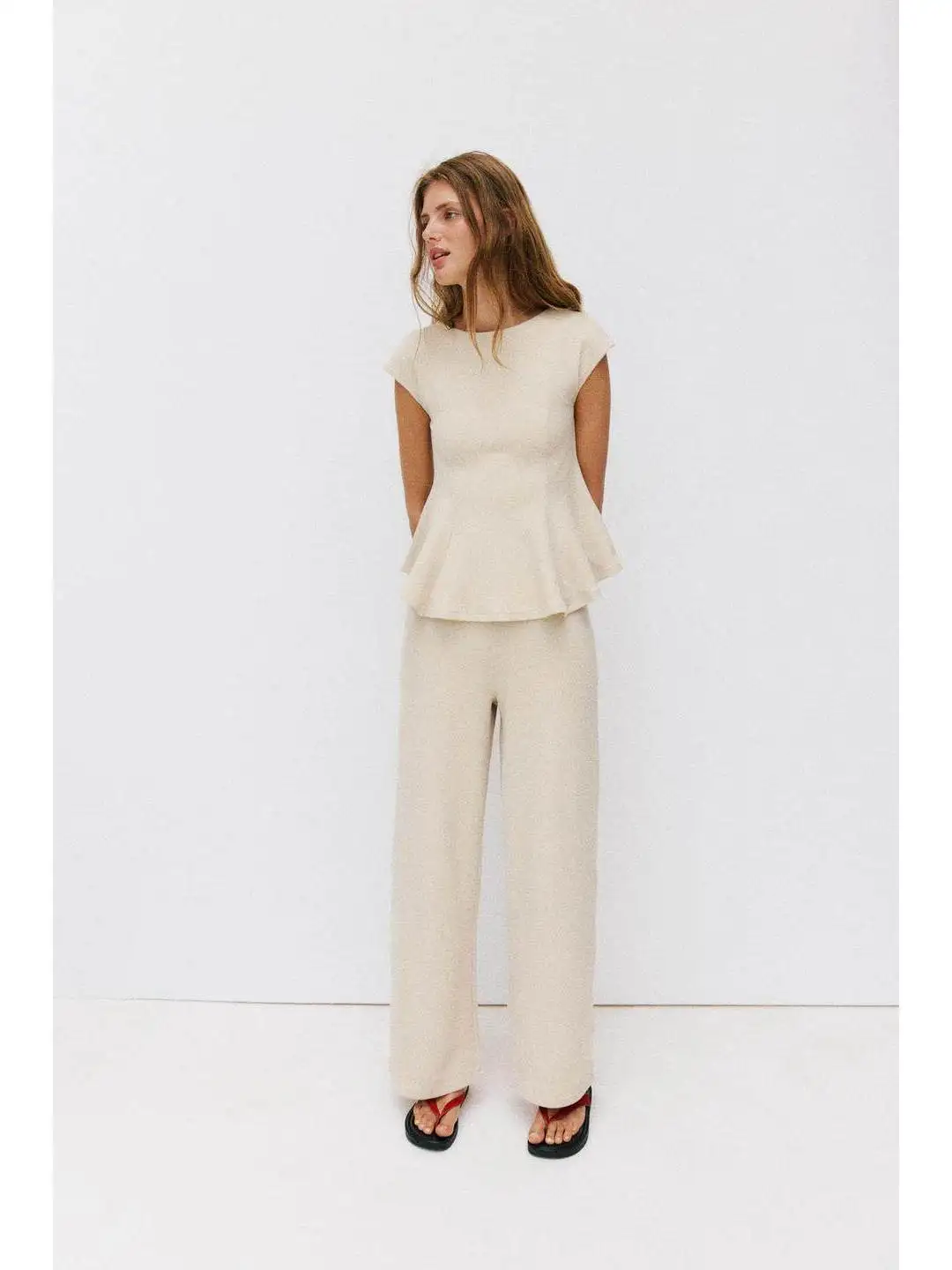 Summer Fashion Simple Arc Nine Points Short Skirt Style Hem Short Sleeve Top Women's Breathable Polyester Fiber round Neck Shirt
Summer Fashion Simple Arc Nine Points Short Skirt Style Hem Short Sleeve Top Women's Breathable Polyester Fiber round Neck Shirt