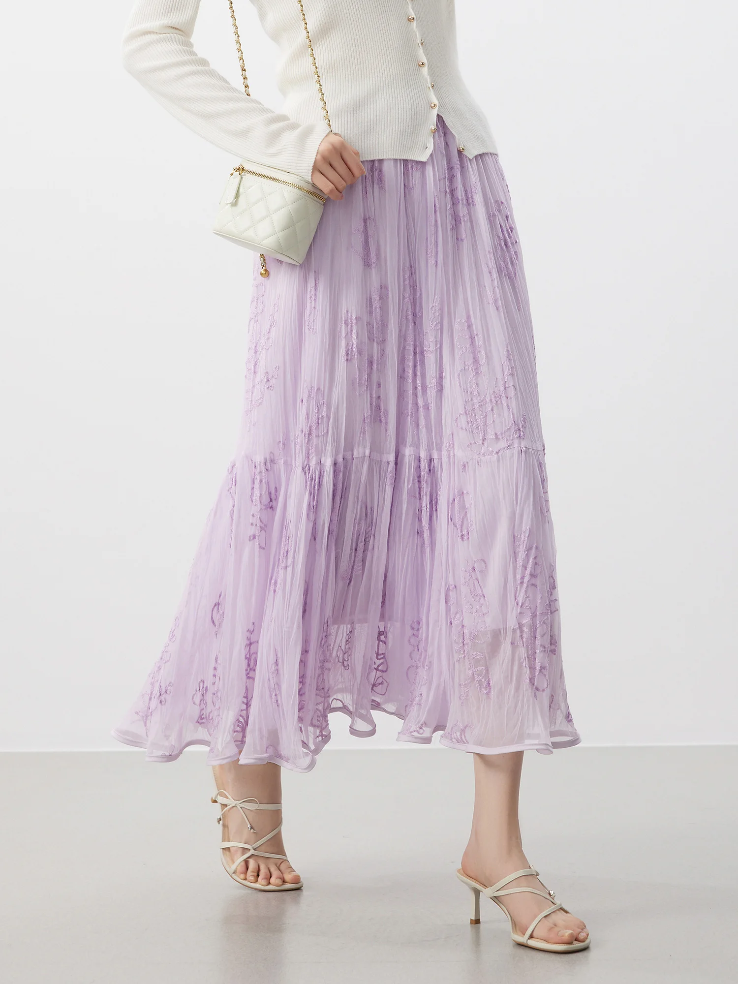Elegant Embroidered A-Line Skirt Women's Cake Style Pleated Gown Spring Season High Waist Polyester Fiber Standard Fit
Elegant Embroidered A-Line Skirt Women's Cake Style Pleated Gown Spring Season High Waist Polyester Fiber Standard Fit