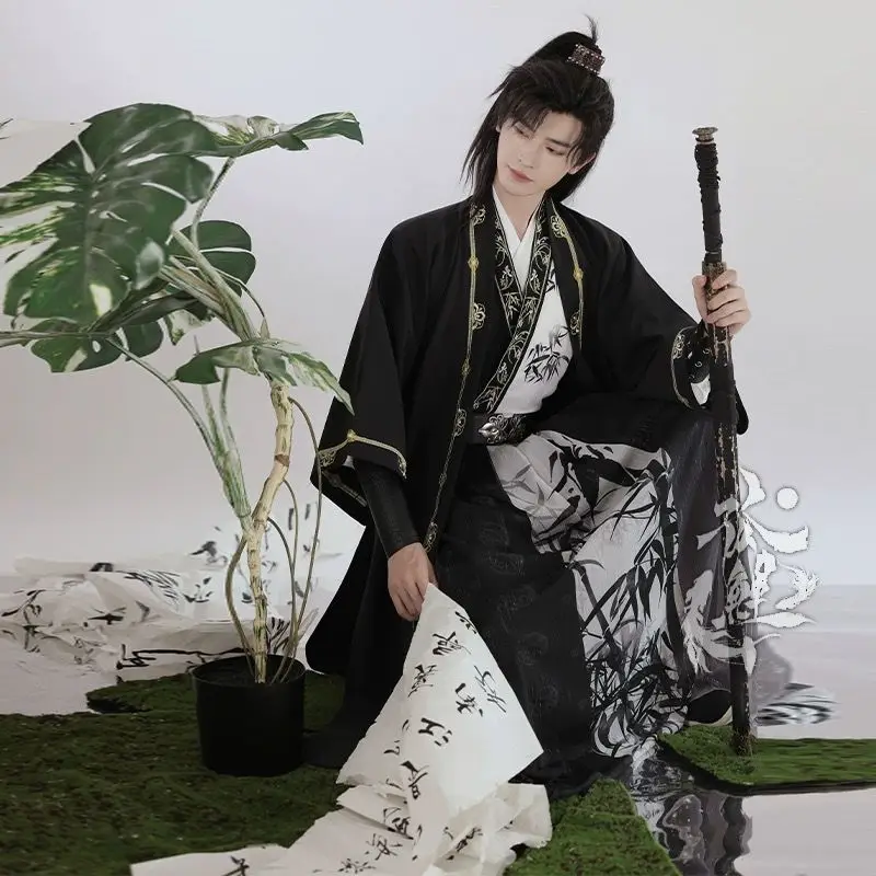 Large Size 3XL Hanfu Men Ancient Chinese Embroidery Hanfu Black Sets Carnival&Halloween Cosplay Costume Hanfu Dress Women Men
Large Size 3XL Hanfu Men Ancient Chinese Embroidery Hanfu Black Sets Carnival&Halloween Cosplay Costume Hanfu Dress Women Men