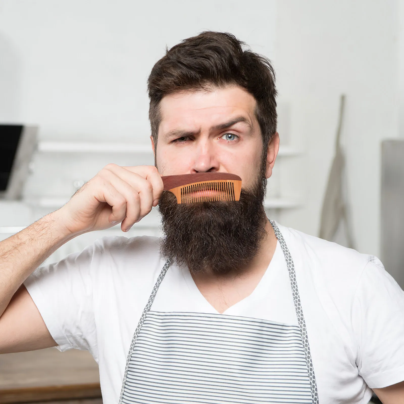 Wooden Beard Comb for Men Pocket Sized Mustache Comb Styling Grooming Tool Natural Oil Stimulation Travel Friendly Anti Static
Wooden Beard Comb for Men Pocket Sized Mustache Comb Styling Grooming Tool Natural Oil Stimulation Travel Friendly Anti Static