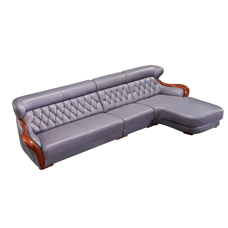 European ebony first-layer cowhide concubine corner sofa, modern simple casual solid wood leather L-shaped sofa
European ebony first-layer cowhide concubine corner sofa, modern simple casual solid wood leather L-shaped sofa