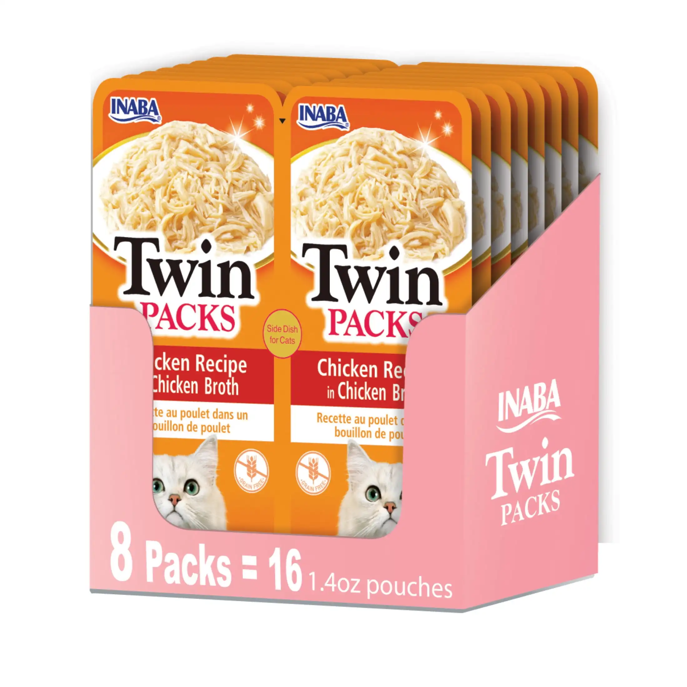 Inaba Twin-Packs for Cats, Chicken/Gelée Topper, 1,4 унции/Srv, 16 Srvs, Chicken in Chicken Broth
Inaba Twin-Packs for Cats, Chicken/Gelée Topper, 1,4 унции/Srv, 16 Srvs, Chicken in Chicken Broth