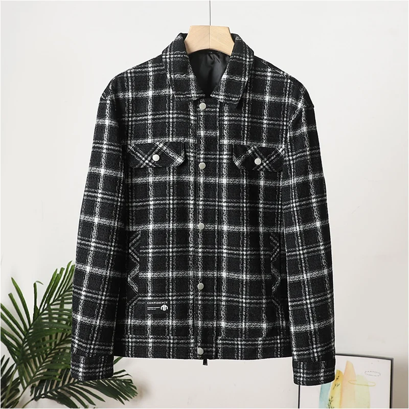 Men's Casual Cotton Flannel Workwear Sle Plaid Collar Jaet Autumn New Arrival Slim Fit Long Sve Zipper Closure Coat
Men's Casual Cotton Flannel Workwear Sle Plaid Collar Jaet Autumn New Arrival Slim Fit Long Sve Zipper Closure Coat