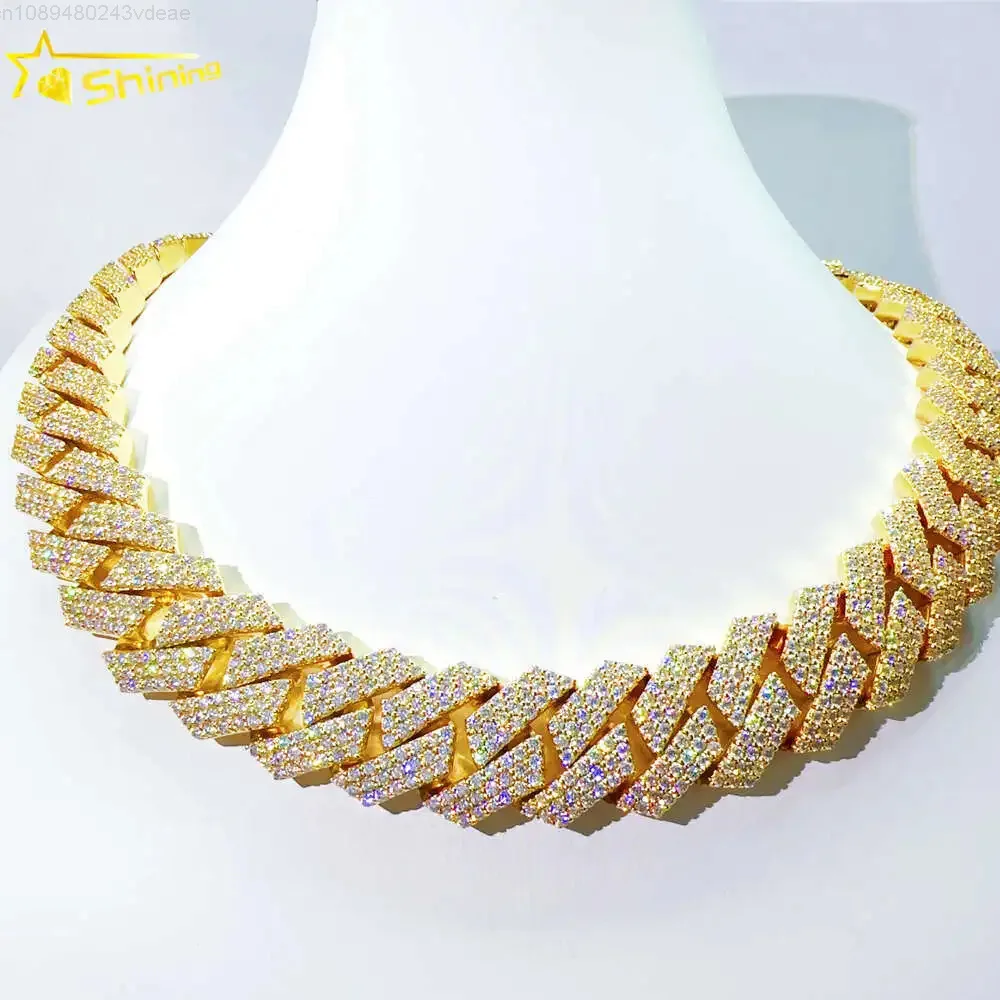 Кубинское ожерелье большого размера Iced Out Hip Hop 20 мм 20 дюймов Vvs Lab Diamond Cuban Link Chain Позолоченная
Кубинское ожерелье большого размера Iced Out Hip Hop 20 мм 20 дюймов Vvs Lab Diamond Cuban Link Chain Позолоченная