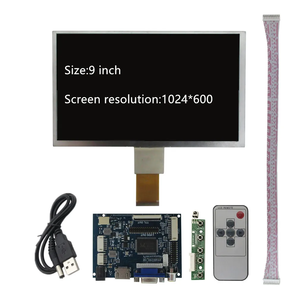 9-дюймовый ЖК-экран, плата управления драйвером монитора, 2AV, HDMI-совместимый VGA для мини-компьютера Raspberry Pi Banana/Orange Pi
9-дюймовый ЖК-экран, плата управления драйвером монитора, 2AV, HDMI-совместимый VGA для мини-компьютера Raspberry Pi Banana/Orange Pi