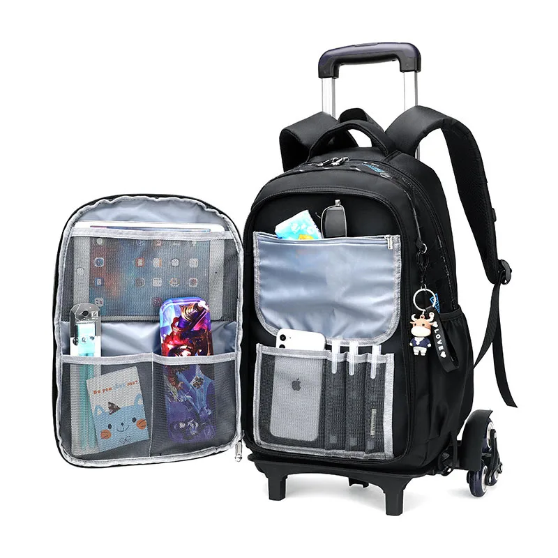 High-capacity 2/6 Wheels Waterproof Luggage Rolling Bag Student Shoulder Backpack Detachable Children Rolling School Bags sac
High-capacity 2/6 Wheels Waterproof Luggage Rolling Bag Student Shoulder Backpack Detachable Children Rolling School Bags sac