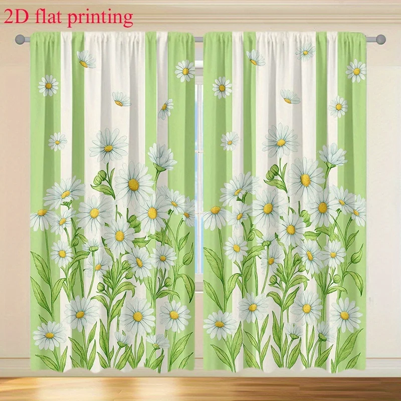 Floral Daisy Print Curtains Green and White Botanical Style Window Drapes for Bedroom Living Room Home Decor
Floral Daisy Print Curtains Green and White Botanical Style Window Drapes for Bedroom Living Room Home Decor