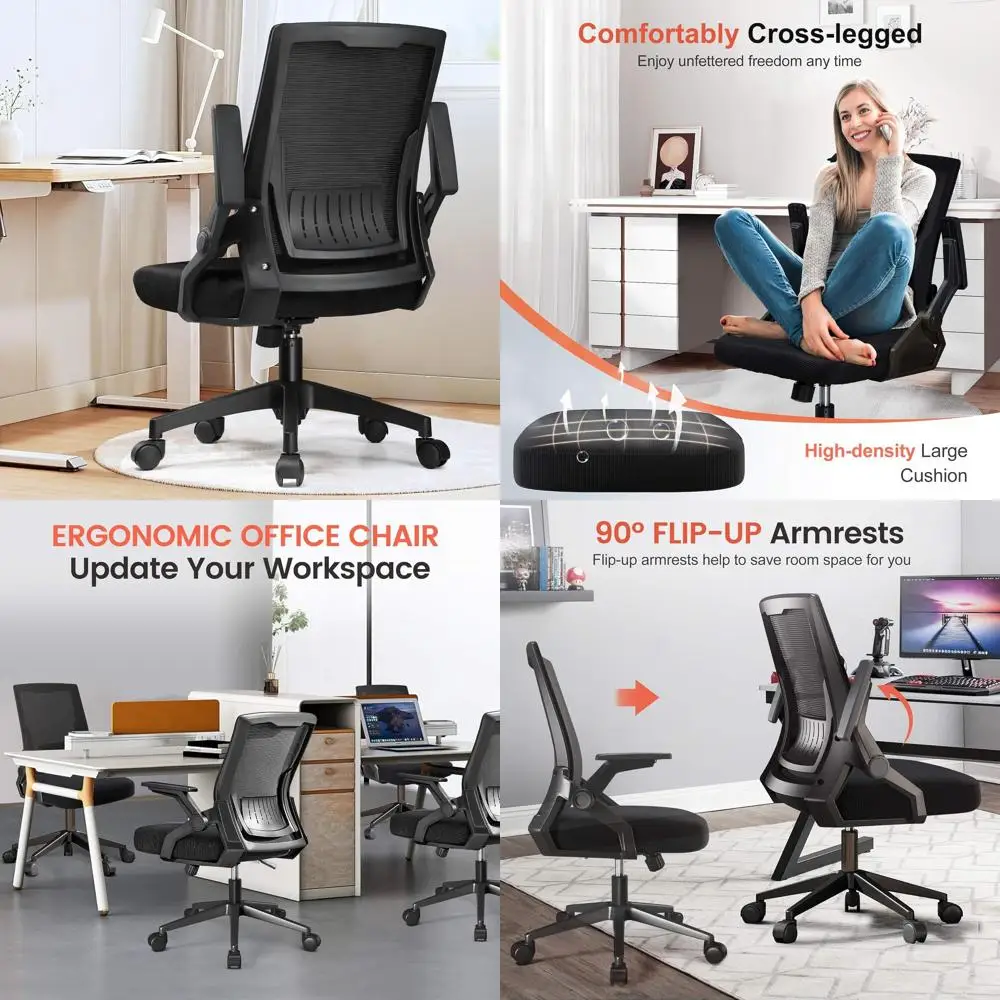 Эргономичное офисное кресло с откидными подлокотниками. Компьютерное кресло для руководителя для домашнего офиса, дышащая сетка и удобная поясничная поддержка, B.
Эргономичное офисное кресло с откидными подлокотниками. Компьютерное кресло для руководителя для домашнего офиса, дышащая сетка и удобная поясничная поддержка, B.