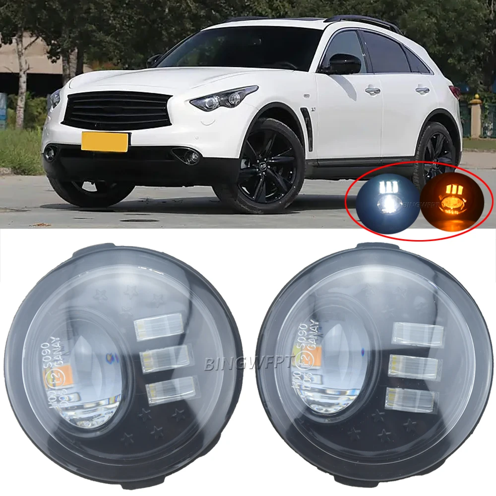 BINGWFPT для Infiniti QX QX50 QX56 QX70 2006-2015 Автомобильные светодиодные противотуманные фары Дневные ходосветильник огни DRL 12 В противотуманные фары
BINGWFPT для Infiniti QX QX50 QX56 QX70 2006-2015 Автомобильные светодиодные противотуманные фары Дневные ходосветильник огни DRL 12 В противотуманные фары