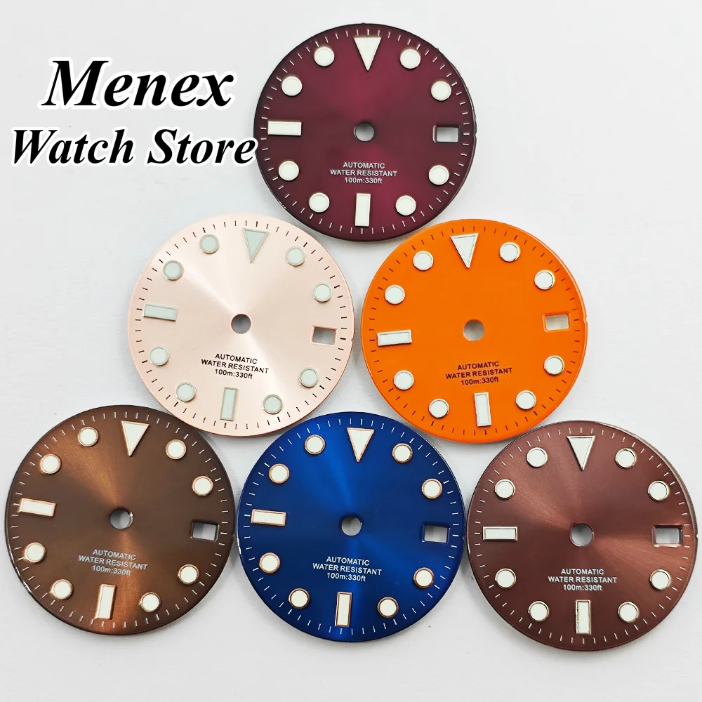 Циферблат для часов NH35, 28,5 мм, черный, розовый, красный, синий, зеленый, сине-зеленым светящимся покрытием, совместим с механизмами NH34 и NH35, аксессуары и запчасти для часов
Циферблат для часов NH35, 28,5 мм, черный, розовый, красный, синий, зеленый, сине-зеленым светящимся покрытием, совместим с механизмами NH34 и NH35, аксессуары и запчасти для часов