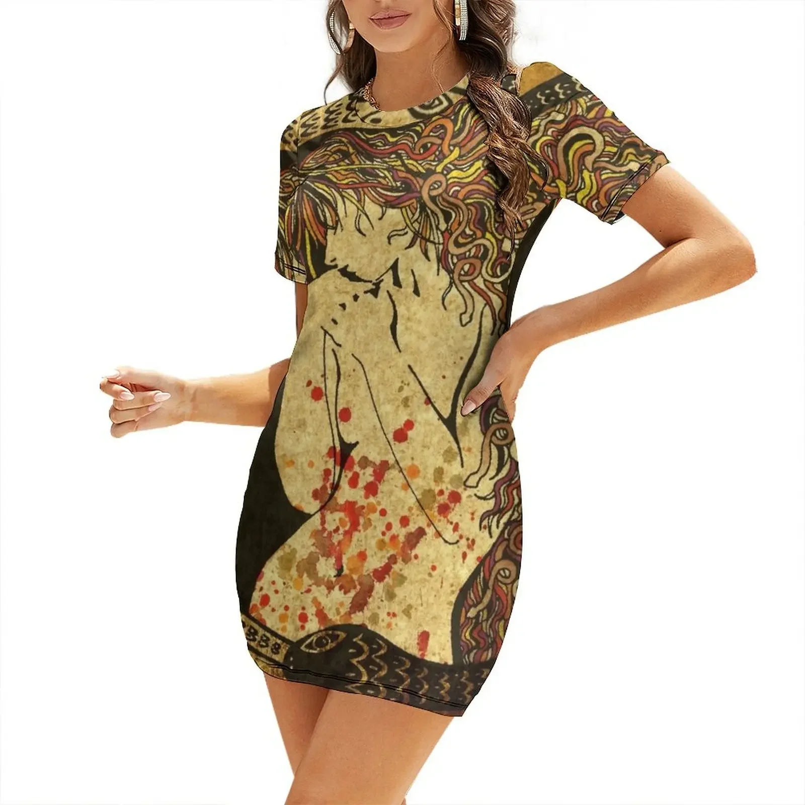 Medusa Short-Sleeved Dress Dresses for wedding party dresses summer women's clothing korea stylish dresses with long sleeves
Medusa Short-Sleeved Dress Dresses for wedding party dresses summer women's clothing korea stylish dresses with long sleeves