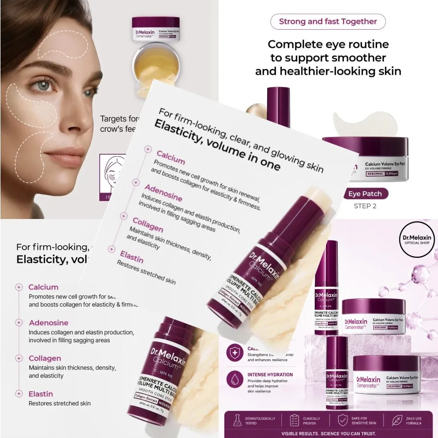 Dr.Melaxin Calcium Volume Multi Balm + Eye Patch Collagen Firming Set
Dr.Melaxin Calcium Volume Multi Balm + Eye Patch Collagen Firming Set