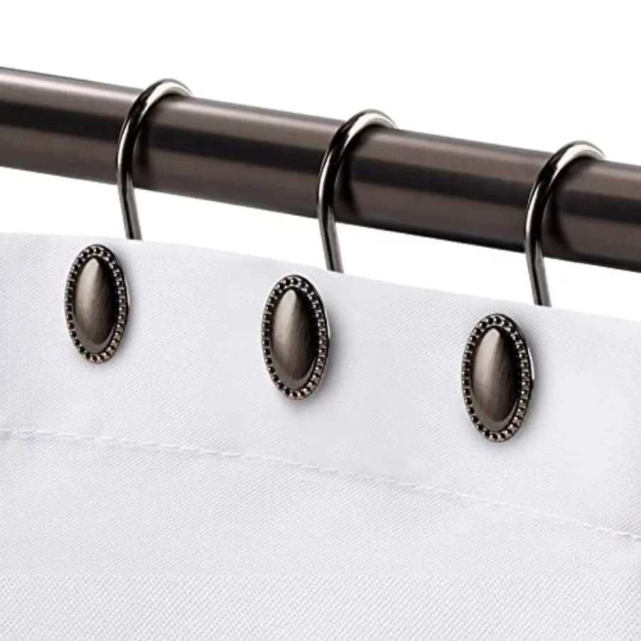 Metal Shower Curtain Hooks, Rustproof Decorative Shower Curtain Rings for Bathroom, Curtain Hooks for Shower Liner, 12Pcs
Metal Shower Curtain Hooks, Rustproof Decorative Shower Curtain Rings for Bathroom, Curtain Hooks for Shower Liner, 12Pcs