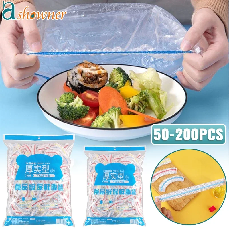 50-200pcs Colorful Disposable Food Cover Saran Wrap Bowel Cover Food Grade Fresh-keeping Plastic Bag Kitchen Storage Accessories
50-200pcs Colorful Disposable Food Cover Saran Wrap Bowel Cover Food Grade Fresh-keeping Plastic Bag Kitchen Storage Accessories