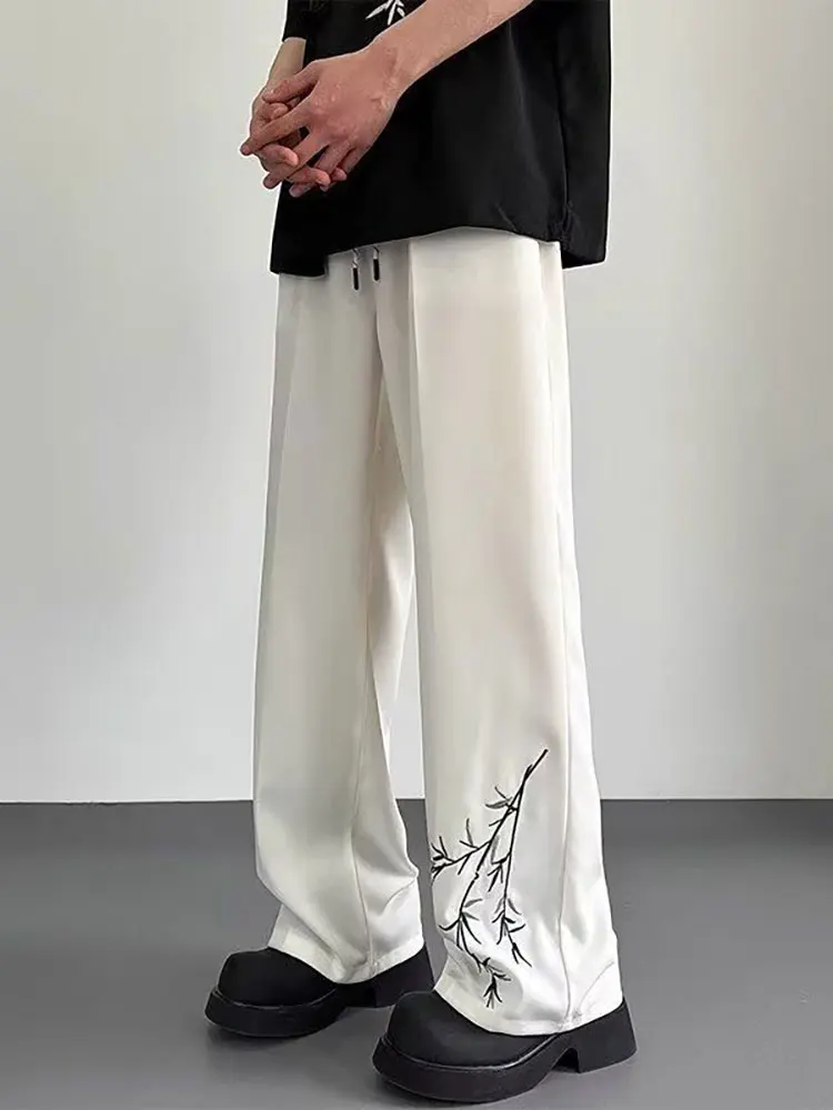 Мужские брюки из китайского бамбукового шелка, свободные, широкие, прямые, в стиле Харадзюку, повседневные, белые, в корейском стиле, для работы
Мужские брюки из китайского бамбукового шелка, свободные, широкие, прямые, в стиле Харадзюку, повседневные, белые, в корейском стиле, для работы