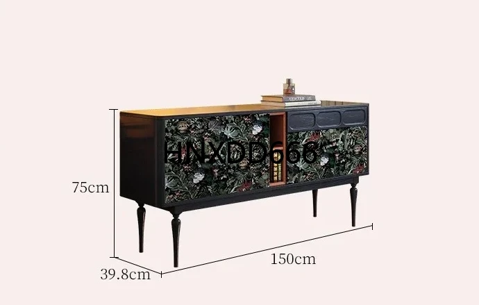 French retro living room wall storage side cabinet ash wood black porch storage cabinet
French retro living room wall storage side cabinet ash wood black porch storage cabinet