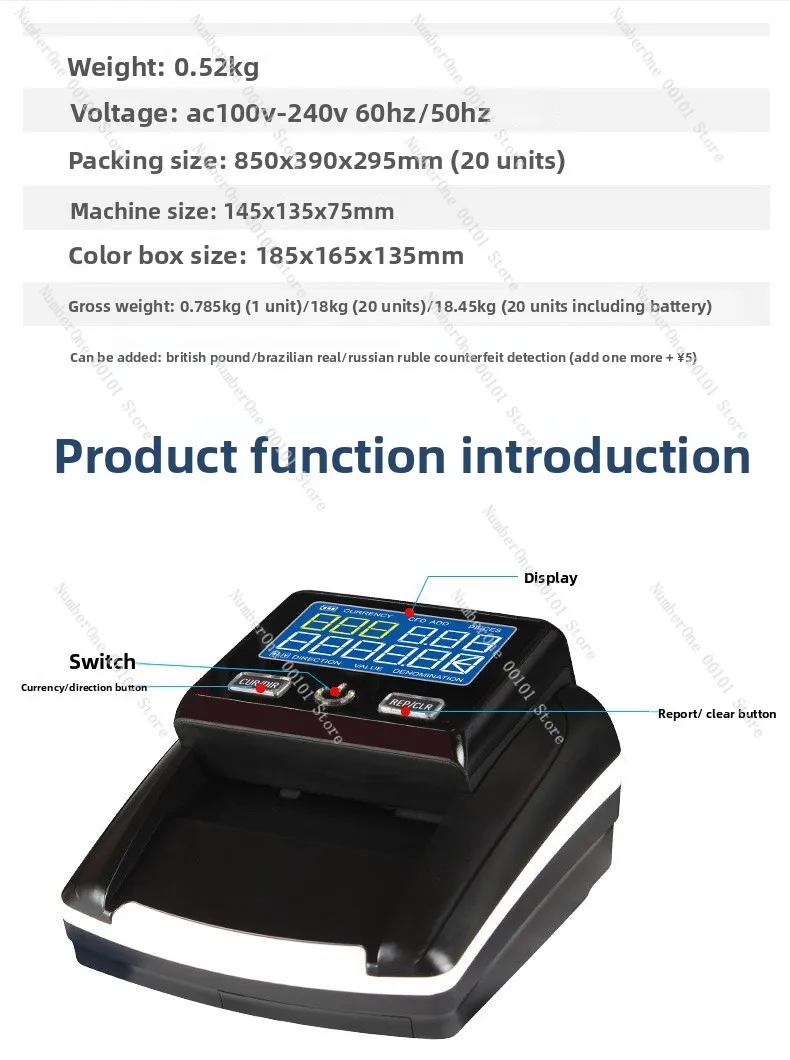 Портативный детектор банкнот AL-130A (для долларов и евро), модель с зарядкой
Портативный детектор банкнот AL-130A (для долларов и евро), модель с зарядкой