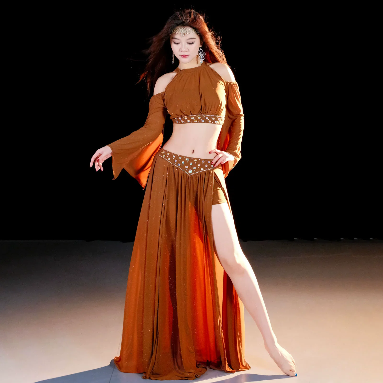 Belly Dance Costume Set Top and Skirt 2 PCS Set For Adult Women Performance Clothings Practice Clothes Suit Wear Outfit
Belly Dance Costume Set Top and Skirt 2 PCS Set For Adult Women Performance Clothings Practice Clothes Suit Wear Outfit