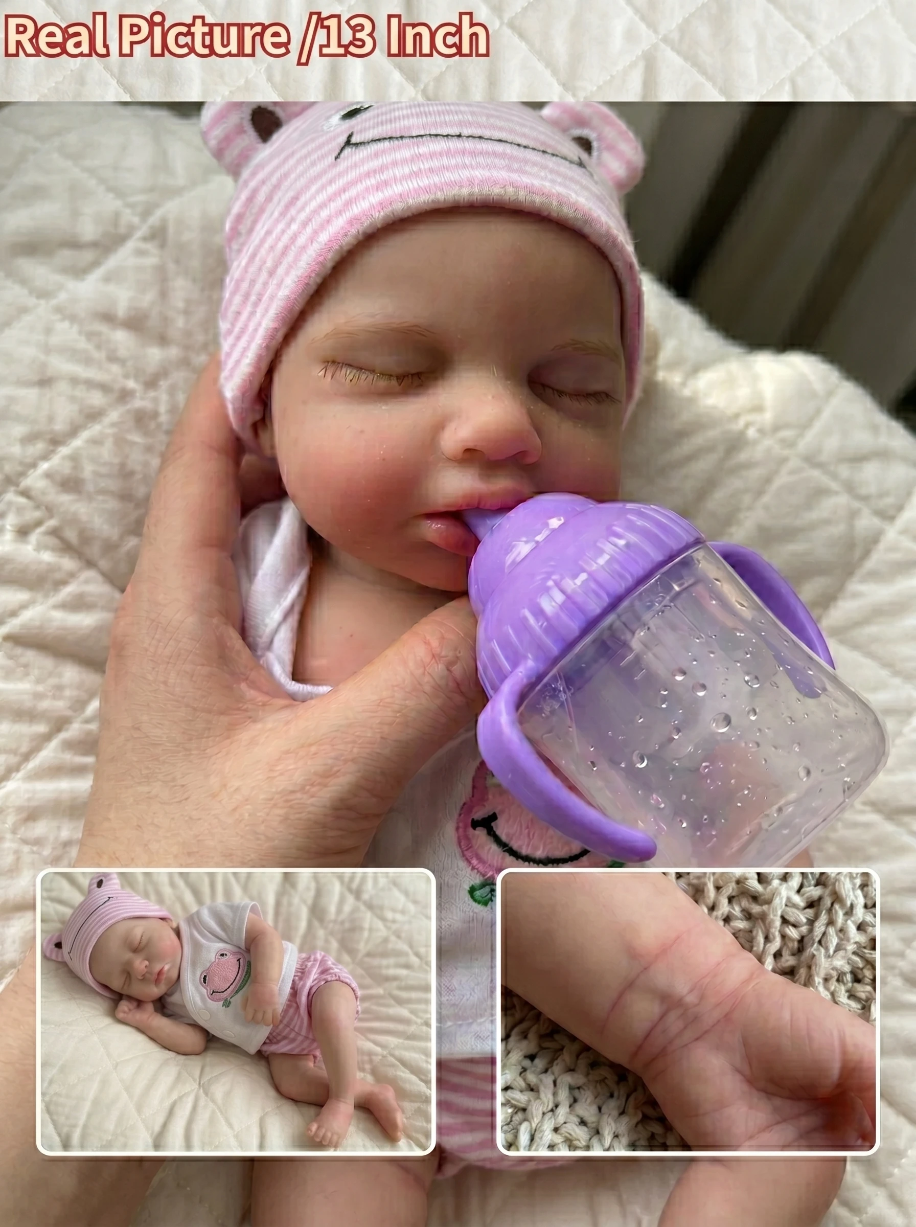 13 Inch 33 Cm Loulou Silicone Doll Handmade Lifelike Newborn Baby Girl Can Open Mouth Newborn Doll
13 Inch 33 Cm Loulou Silicone Doll Handmade Lifelike Newborn Baby Girl Can Open Mouth Newborn Doll