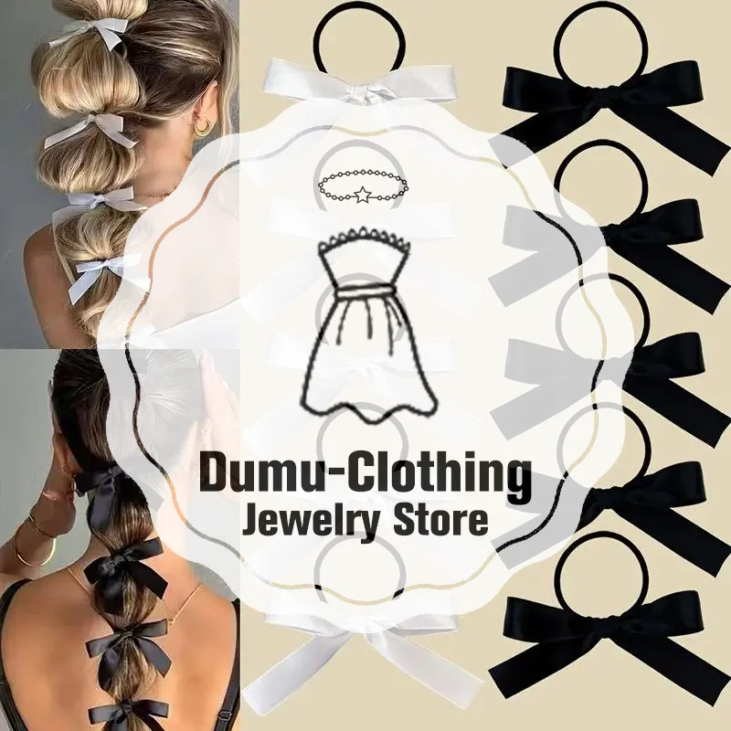 5 шт., модные черные резинки для волос с бантом, держатель для хвоста, эластичные резинки для волос, резинки для волос для женщин и девочек, вечерние аксессуары для волос
5 шт., модные черные резинки для волос с бантом, держатель для хвоста, эластичные резинки для волос, резинки для волос для женщин и девочек, вечерние аксессуары для волос