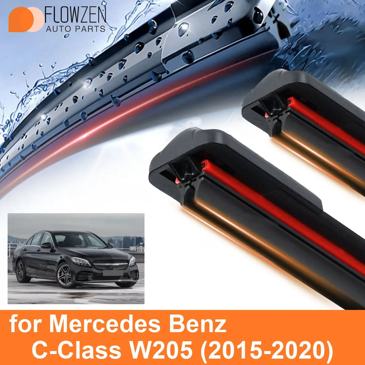 Лезвия очистителей лобового стекла автомобиля для Mercedes Benz C-Class W205, двойные резиновые бескаркасные аксессуары WipersSoft
Лезвия очистителей лобового стекла автомобиля для Mercedes Benz C-Class W205, двойные резиновые бескаркасные аксессуары WipersSoft