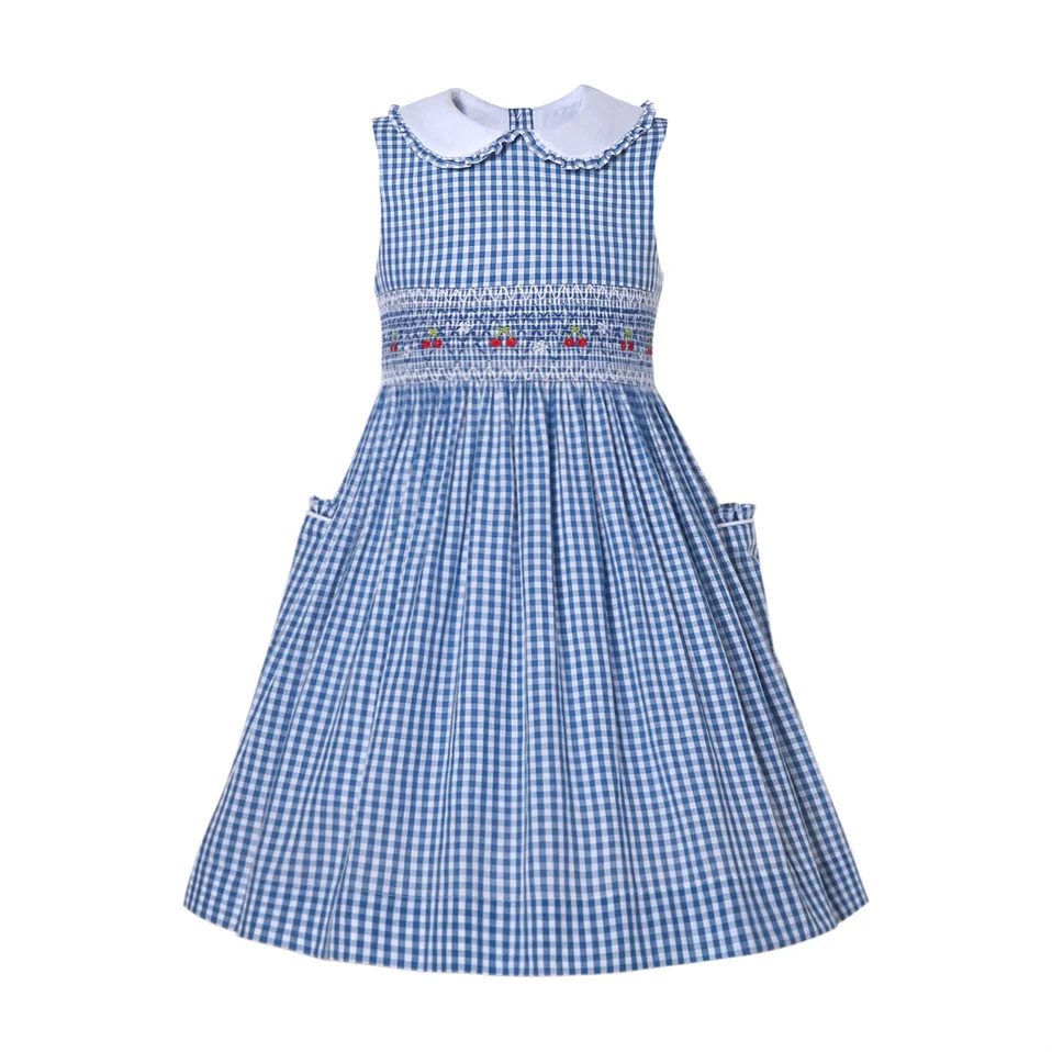 Pettigirl Girls Children Kids Toddler Blue Plaid Lovely Peter Pan Collar Summer Smocked Dresses Clothes Size3 4 5 6 7 8 10 12 14
Pettigirl Girls Children Kids Toddler Blue Plaid Lovely Peter Pan Collar Summer Smocked Dresses Clothes Size3 4 5 6 7 8 10 12 14